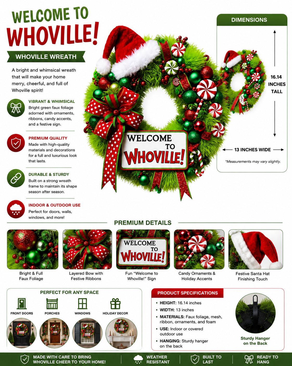 Festive Whoville Wreath